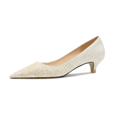(W) Lily Wei Leather Sequin Slip-On Stiletto High Heels 'Orange Gradient'