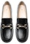 Lookbook (W) Lily Wei Tumit Blok Gaya British Slip-Ons Kulit Hitam KF-008