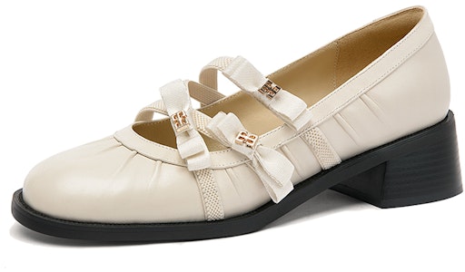 (W) 莉莉·魏乐福鞋 '杏仁色蝴蝶结' KF-013 Buy (W) 莉莉·魏乐福鞋 '杏仁色蝴蝶结' KF-013