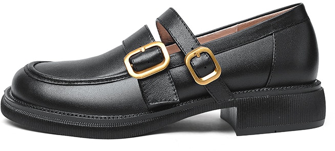 women-lily-wei-loafer-black-metal-buckle-lf-036