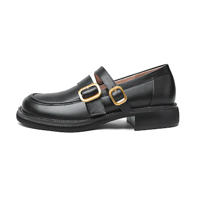 (W) Lily Wei Loafer 'Black Metal Buckle'