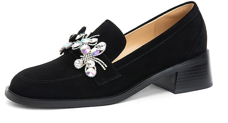 (Women) Lily Wei Loafer 'Black Velvet Rhinestone' KF-011 Buy (Women) Lily Wei Loafer 'Black Velvet Rhinestone' KF-011