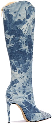 (W) Lily Wei Sepatu Boot Panjang 'Denim Biru' X-065 Order (W) Lily Wei Sepatu Boot Panjang 'Denim Biru' X-065