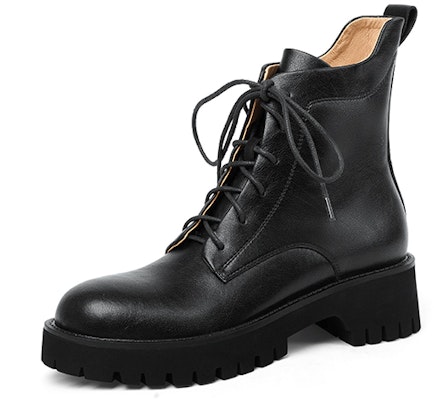 (W) Lily Wei Martin Boot 'Sepatu Luar Bulat Betis Sedang' XPJ-048 Purchase (W) Lily Wei Martin Boot 'Sepatu Luar Bulat Betis Sedang' XPJ-048