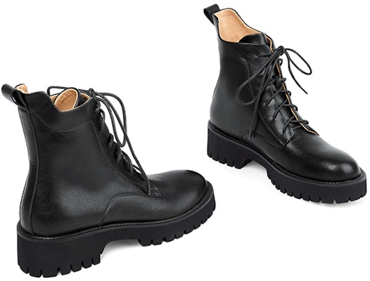 (W) Lily Wei Martin Boot 'Sepatu Luar Bulat Betis Sedang' XPJ-048 Details for (W) Lily Wei Martin Boot 'Sepatu Luar Bulat Betis Sedang' XPJ-048