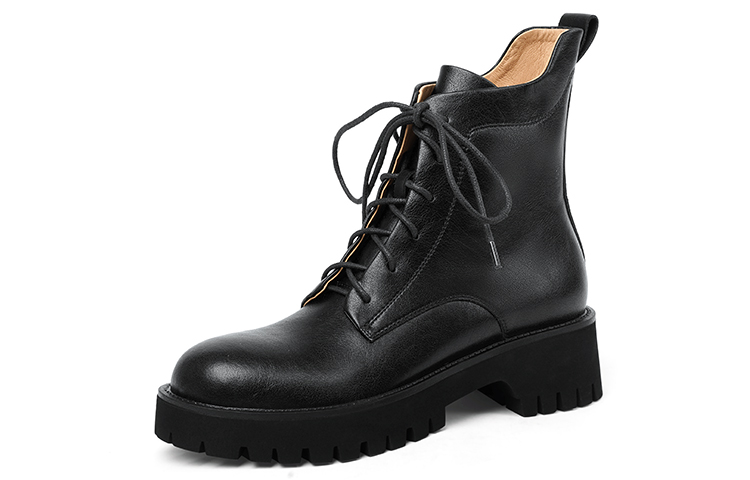 Cheap (W) But Luar Biasa Lily Wei Martin 'Boot Terbuka Hujung Bulat Pertengahan Betis' XPJ-048