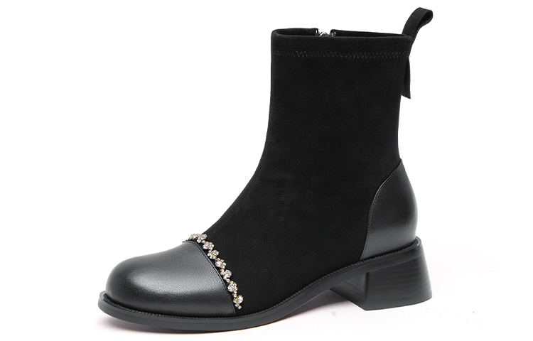(Women) Lily Wei Martin Boots 'Black 4cm' KX-004-a