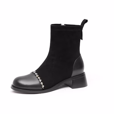 (W) Lily Wei Martin Boots 'Black 4cm'