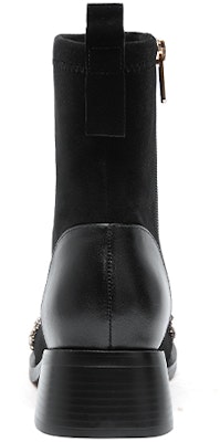 Lily Wei 頭層牛皮 水鑽側拉鍊 舒適百搭 短中筒 馬丁靴 4cm 女款 黑色 Shop Lily Wei 頭層牛皮 水鑽側拉鍊 舒適百搭 短中筒 馬丁靴 4cm 女款 黑色