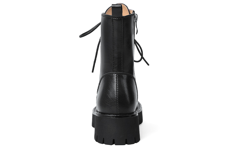 (W) Lily Wei Martin Boots 'Black Lace-Up with Side Zipper' 圖 4