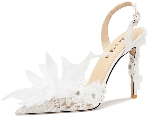 (Women) Lily Wei Mesh High Heels 'White' 'French Elegance Lace Stiletto' NN-399 Buy (Women) Lily Wei Mesh High Heels 'White' 'French Elegance Lace Stiletto' NN-399