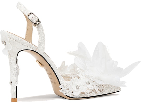 (Women) Lily Wei Mesh High Heels 'White' 'French Elegance Lace Stiletto' NN-399 Order (Women) Lily Wei Mesh High Heels 'White' 'French Elegance Lace Stiletto' NN-399