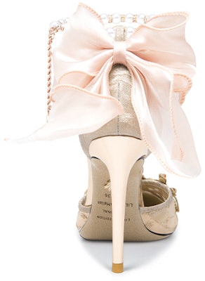 (Women) Lily Wei Mesh Pointed-Toe Stiletto 'Gentle Butterfly Champagne' NN-433 Shop (Women) Lily Wei Mesh Pointed-Toe Stiletto 'Gentle Butterfly Champagne' NN-433
