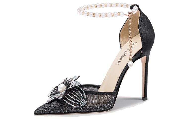 Buy 莉莉薇 網布 時尚尖頭 細跟 高跟鞋 10cm 女款 黑色