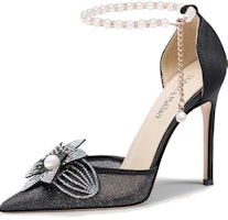 (Women) Lily Wei Mesh Pointed Toe Stiletto 10cm 'Black Fashion' NN-460 (Women) Lily Wei Mesh Pointed Toe Stiletto 10cm 'Black Fashion' NN-460