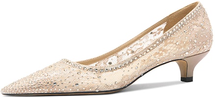 (Women) Lily Wei Mesh Stiletto 'Apricot Slip-On' J-099-a (Women) Lily Wei Mesh Stiletto 'Apricot Slip-On' J-099-a
