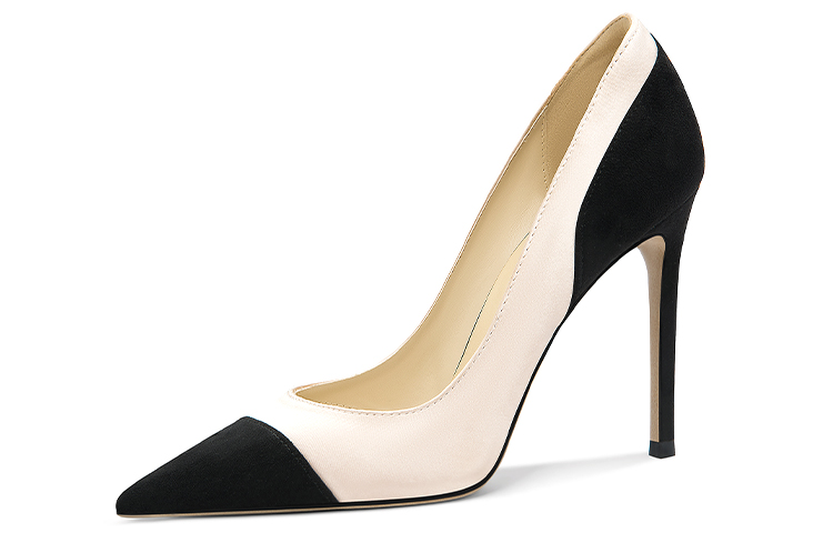 (Women) Lily Wei Oreo 'Pink Colorblock Stiletto Pumps' NN-393