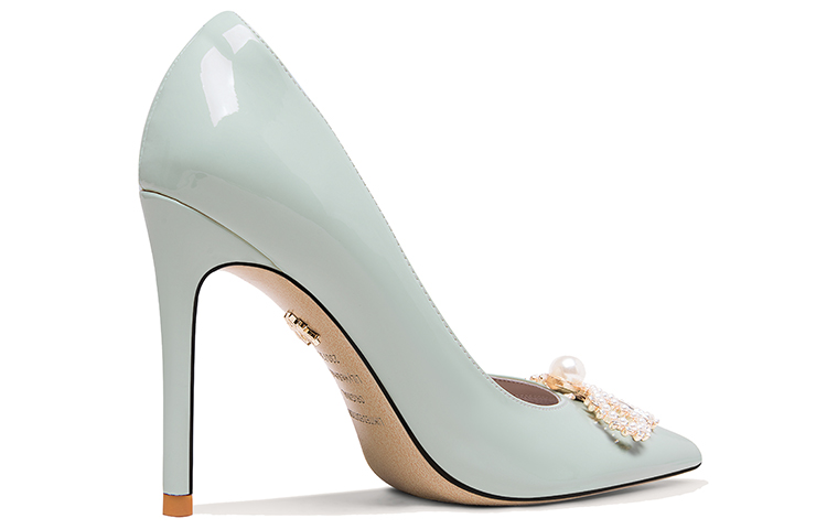 Order (W) Lily Wei Patent Leather Hak Tipe Stiletto 10cm 'Biru Muda' 'Dopamine French Pearl' NN-449
