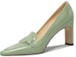 Buy (W) Lily Wei Pam Kes Patent Kulit 'Tumit Blok Hujung Empat Segi Minimalis Perancis' M1-095