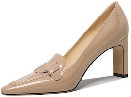 (W) Lily Wei 法式简约方头漆皮粗跟单鞋 M1-095 Order (W) Lily Wei 法式简约方头漆皮粗跟单鞋 M1-095