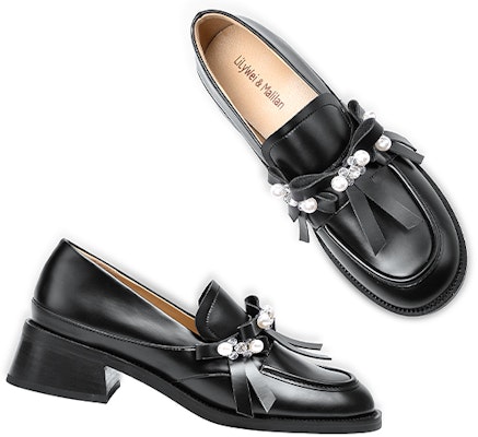 (W) 女性用 Pearl Beaded Bow ミュール 'ブラック' KF-005 KF-005 Lookbook (W) 女性用 Pearl Beaded Bow ミュール 'ブラック' KF-005 KF-005