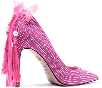 (W) Lily Wei Zapato de Punta Diamante 'Fucsia Rosa Tacón de Aguja' NN-469 Order (W) Lily Wei Zapato de Punta Diamante 'Fucsia Rosa Tacón de Aguja' NN-469