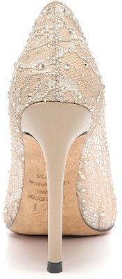 (Women) Lily Wei Pointed-Toe High Heel Mules 'Apricot Mesh and Rhinestones' J-099 Shop (Women) Lily Wei Pointed-Toe High Heel Mules 'Apricot Mesh and Rhinestones' J-099