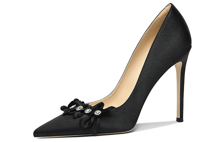 (Women) Lily Wei Pointed Slip-On Stiletto 10cm 'Black Comfort' NN-524