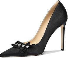 (Women) Lily Wei Pointed Slip-On Stiletto 10cm 'Black Comfort' NN-524 (Women) Lily Wei Pointed Slip-On Stiletto 10cm 'Black Comfort' NN-524