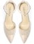 Lookbook (W) Lily Wei Kasut Tumit Tinggi 10cm Runcing Mesh 'Champagne' NN-423