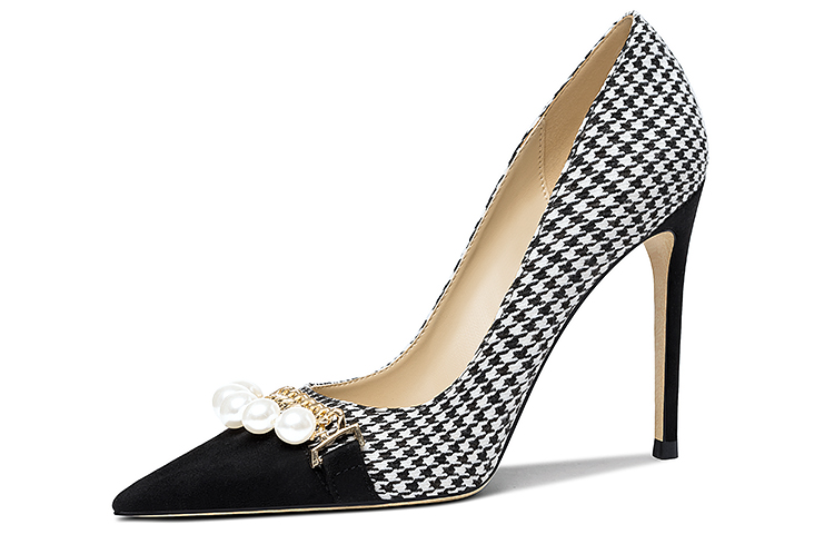 Buy (W) Lily Wei Sepatu Stiletto Runcing 'Houndstooth Snowstep' NN-428-a