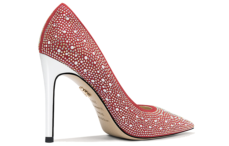 Order (W) (女性用）リリー・ウェイ ポインテッドトゥ スティレット 'ベルベットダイヤモンドレッド' NN-443 NN-443