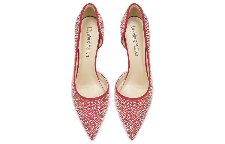 Lookbook (W) (女性用）リリー・ウェイ ポインテッドトゥ スティレット 'ベルベットダイヤモンドレッド' NN-443 NN-443