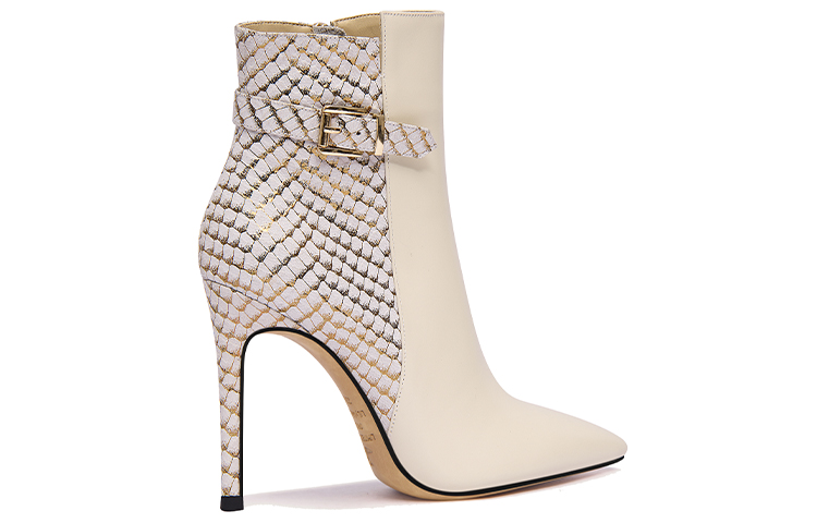 Details for (W) Lily Wei 尖头细高跟踝靴 '米色' X-061