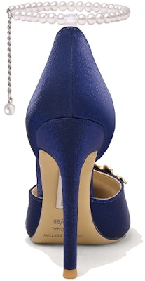 (W) 莉莉薇10厘米尖头细跟鞋 '珍珠扣蓝色' NN-267 Shop (W) 莉莉薇10厘米尖头细跟鞋 '珍珠扣蓝色' NN-267