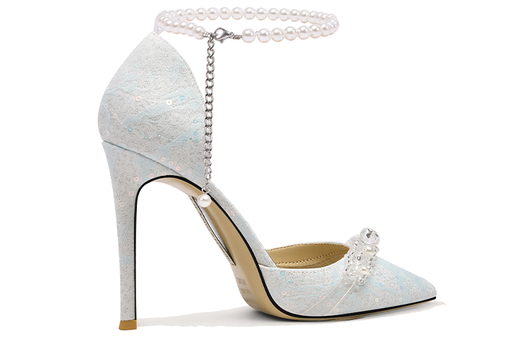 Order (W) Lily Wei PU 'Correa de Perlas Azules con Cuentas' NN-253