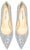 (W) Lily Wei PU Tumit Tinggi 10cm 'Stiletto Slip-On Perak Berkilau' NN-056