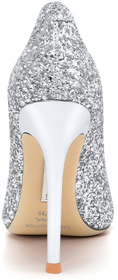 (Women) Lily Wei PU High Heels 10cm 'Silver Sequin Slip-On Stiletto' NN-056 Shop (Women) Lily Wei PU High Heels 10cm 'Silver Sequin Slip-On Stiletto' NN-056