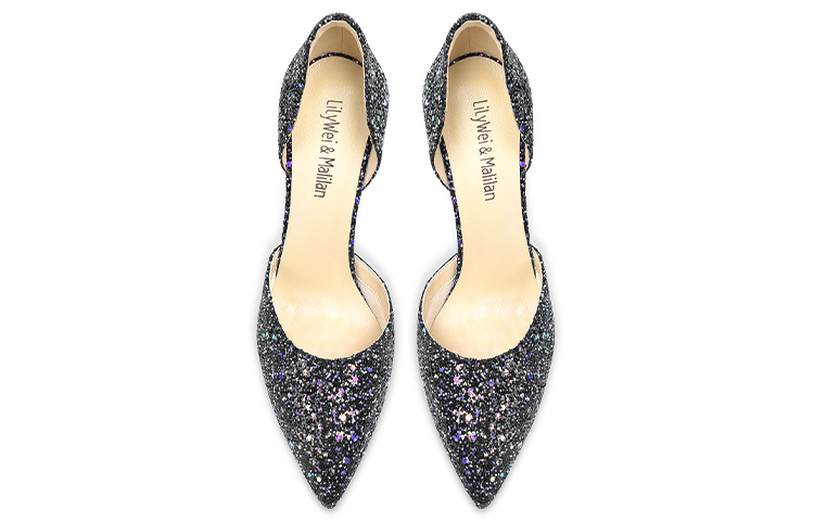 Shop (Women) Lily Wei PU High Heels 'Shiny Black Comfort' NN-188