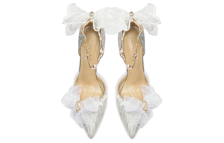 Lookbook (Women) Lily Wei PU High Heels 'Silver Butterfly Knot Stiletto' NN-505