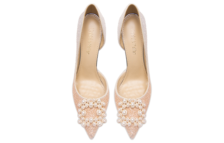 Lookbook (W) 莉莉魏PU珍珠亮片侧切高跟鞋“橙粉渐变” NN-531