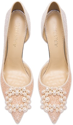 (Women) Lily Wei PU Pearl Sequin Side Cut Slip-On Stiletto 'Orange Pink Gradient' NN-531 Lookbook (Women) Lily Wei PU Pearl Sequin Side Cut Slip-On Stiletto 'Orange Pink Gradient' NN-531