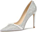 Buy (W) 릴리 웨이 진주 스틸레토 힐 "실버 스파클" (Lily Wei pearl stiletto heels "Silver Sparkle") NN-064