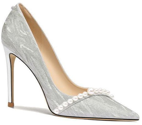 (Women) Lily Wei PU Pointed Toe Pearl Stiletto Slip-On Heels 'Silver Sparkle' NN-064 Order (Women) Lily Wei PU Pointed Toe Pearl Stiletto Slip-On Heels 'Silver Sparkle' NN-064