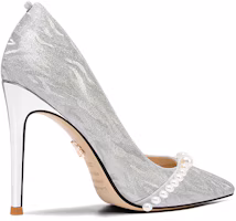 Lookbook (W) Lily Wei PU Spitze Perlen Stiletto Slip-On Absätze ''Silber Glitzer'' NN-064
