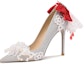 Buy (W) Lily Wei PU Kasut Tumit Tinggi Hujung Runcing 'Silver Stiletto' NN-187