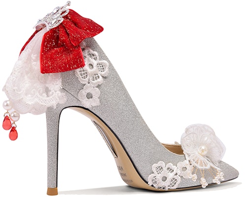 (W) Lily Wei PU Kasut Tumit Tinggi Hujung Runcing 'Silver Stiletto' NN-187 Order (W) Lily Wei PU Kasut Tumit Tinggi Hujung Runcing 'Silver Stiletto' NN-187