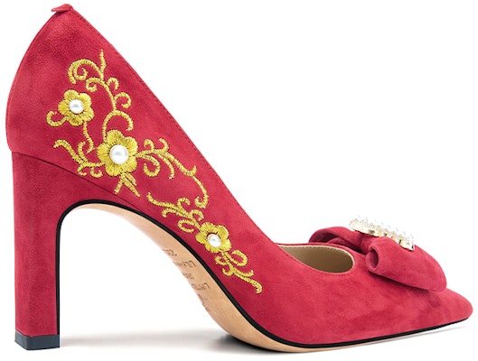 (Women) Lily Wei Red Bow High Heel Pumps 'Yuan Ding Jin Sheng' M1-100 Order (Women) Lily Wei Red Bow High Heel Pumps 'Yuan Ding Jin Sheng' M1-100
