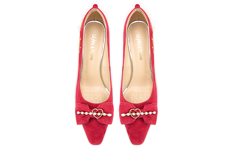 Lookbook (W) Kasut Tumit Tinggi Bow Merah Lily Wei 'Yuan Ding Jin Sheng' M1-100