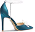 Order (W) 릴리 웨이 새틴&펄 스틸레토 '피콕 블루' (Lily Wei Satin&Pearl Stiletto 'Peacock Blue') NN-207